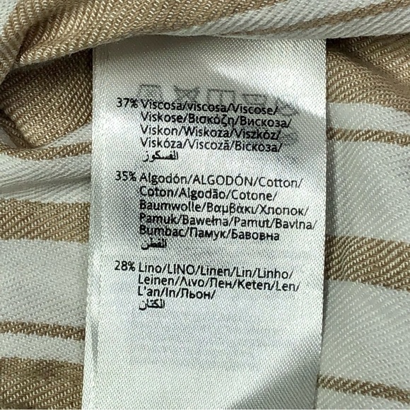 Mayoral striped short romper linen cotton blend striped twist tie front - Picture 5 of 8